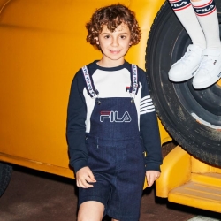 Fila Carina Overalls - Poikien Housut - Laivastonsininen | FI-33235